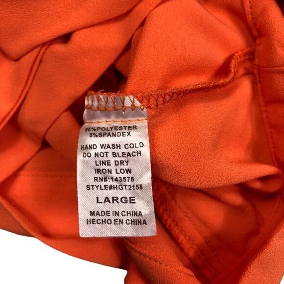 Fashion Nova Orange V Neck Wrap Valery Top - Picture 6 of 8